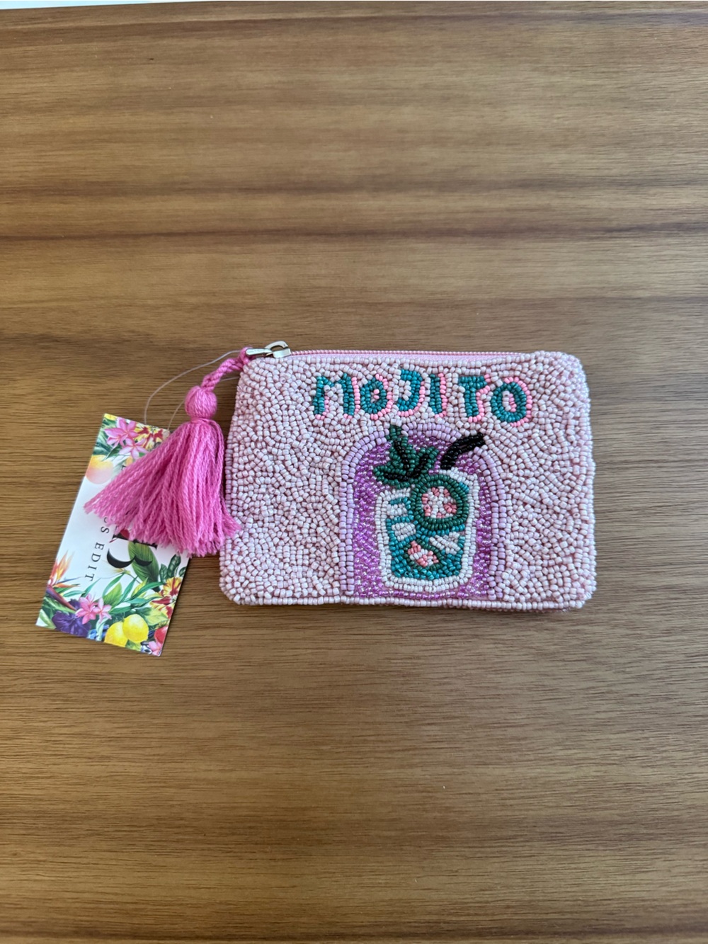 Beaded 'Mojito Wristlet Pouch/Coin Purse by‎ Express Edit | NWT
